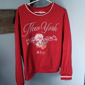 Strawberry Shortcake Size L Sweatshirt Burgundy